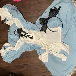 Fashion Nova Blue and White Costume Set